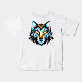 Brown wolf Kids T-Shirt